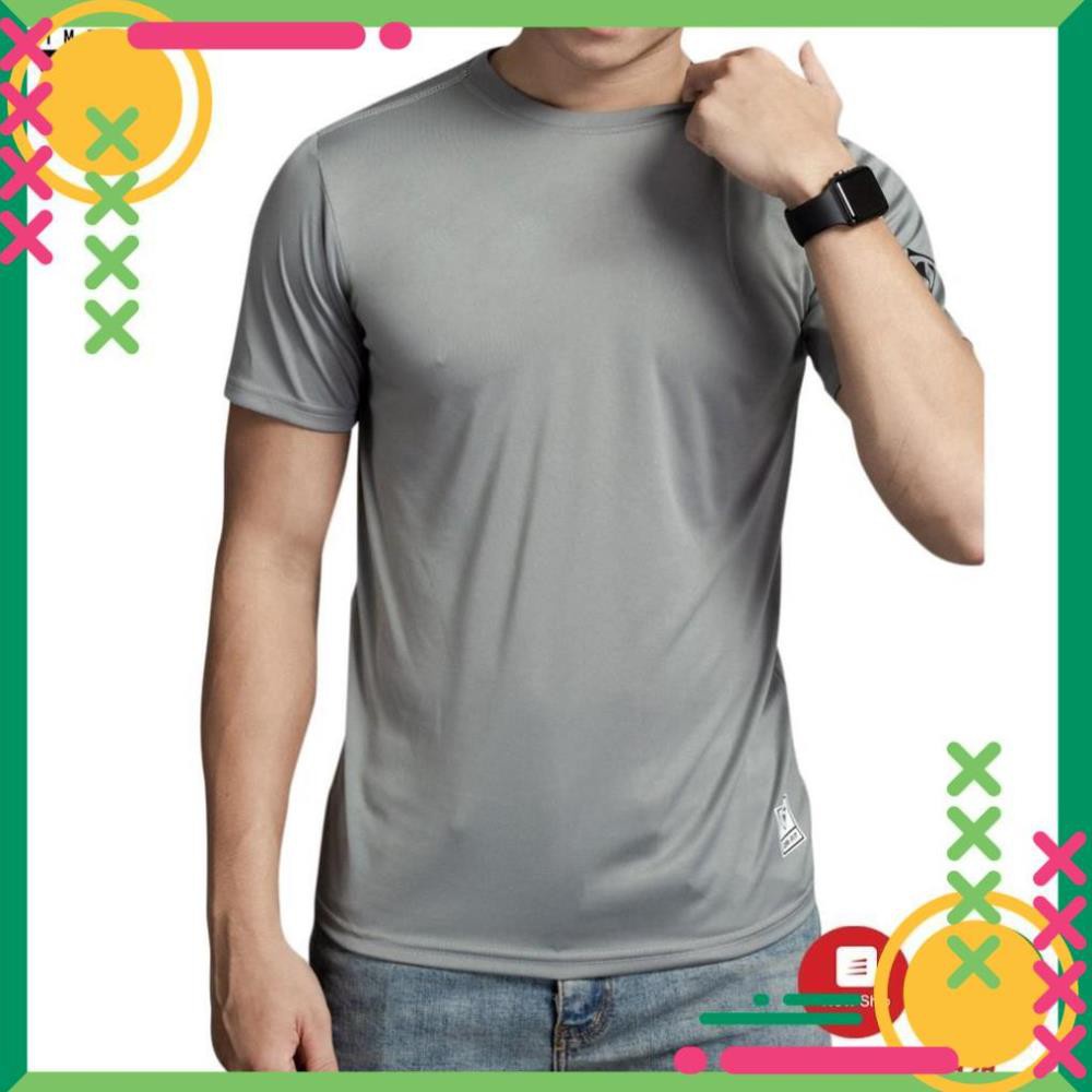 QHQ147 Áo Thể Thao Nam TSIMPLE, Áo Tập Gym Nam vải thun lạnh thoáng mát, co giãn, chuẩn form màu Đen