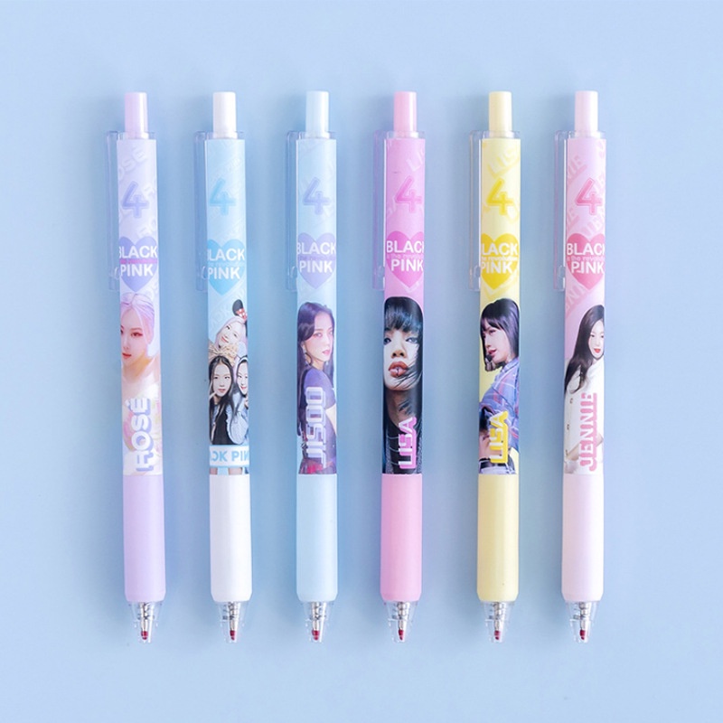 Bút Bi Viết Hàn Quốc Bút Bấm Hình Blackpink - Bút Bi Nước Học Sinh, Sinh Viên Văn Phòng Mực Đen