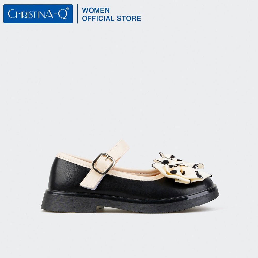 Giày Búp Bê Bé Gái Đính Nơ ChristinA-Q GTE331
