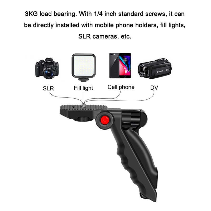 bộ ổn định gimbal bao gồm mic thu âm giảm tiếng ồn và đèn LED,Gậy quay phim, chụp ảnh, live stream 3 chân kèm mic