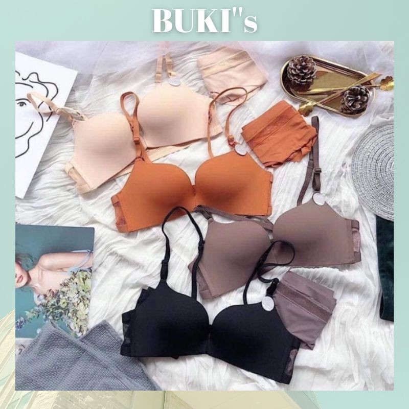 Set đồ lót nữ ❤️FREESHIP❤️ Bộ đồ lót đúc su trơn cài trước - Áo lót nữ không gọng siêu nâng đẩy ngực tạo khe