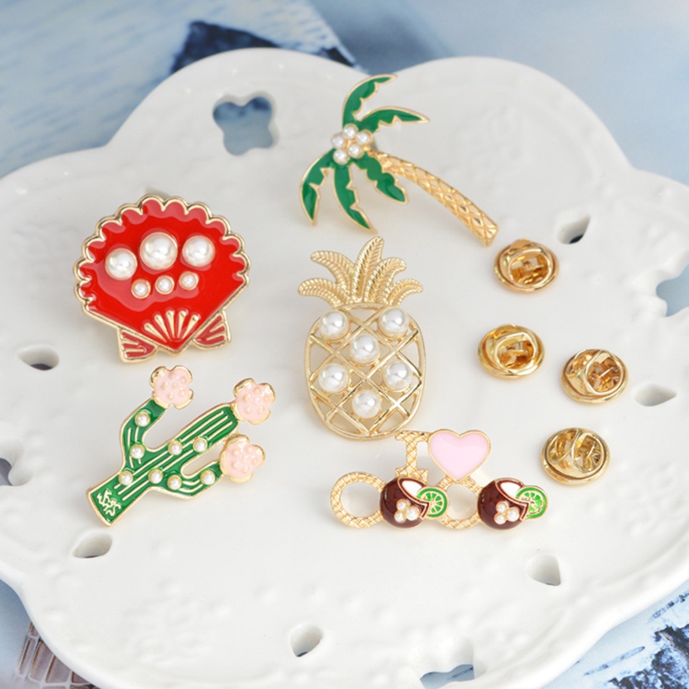 Set 5 Ghim Cài Áo Dễ Thương Cho Nữ