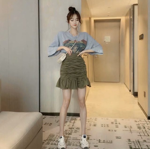 Chân váy đuôi cá nhún | BigBuy360 - bigbuy360.vn