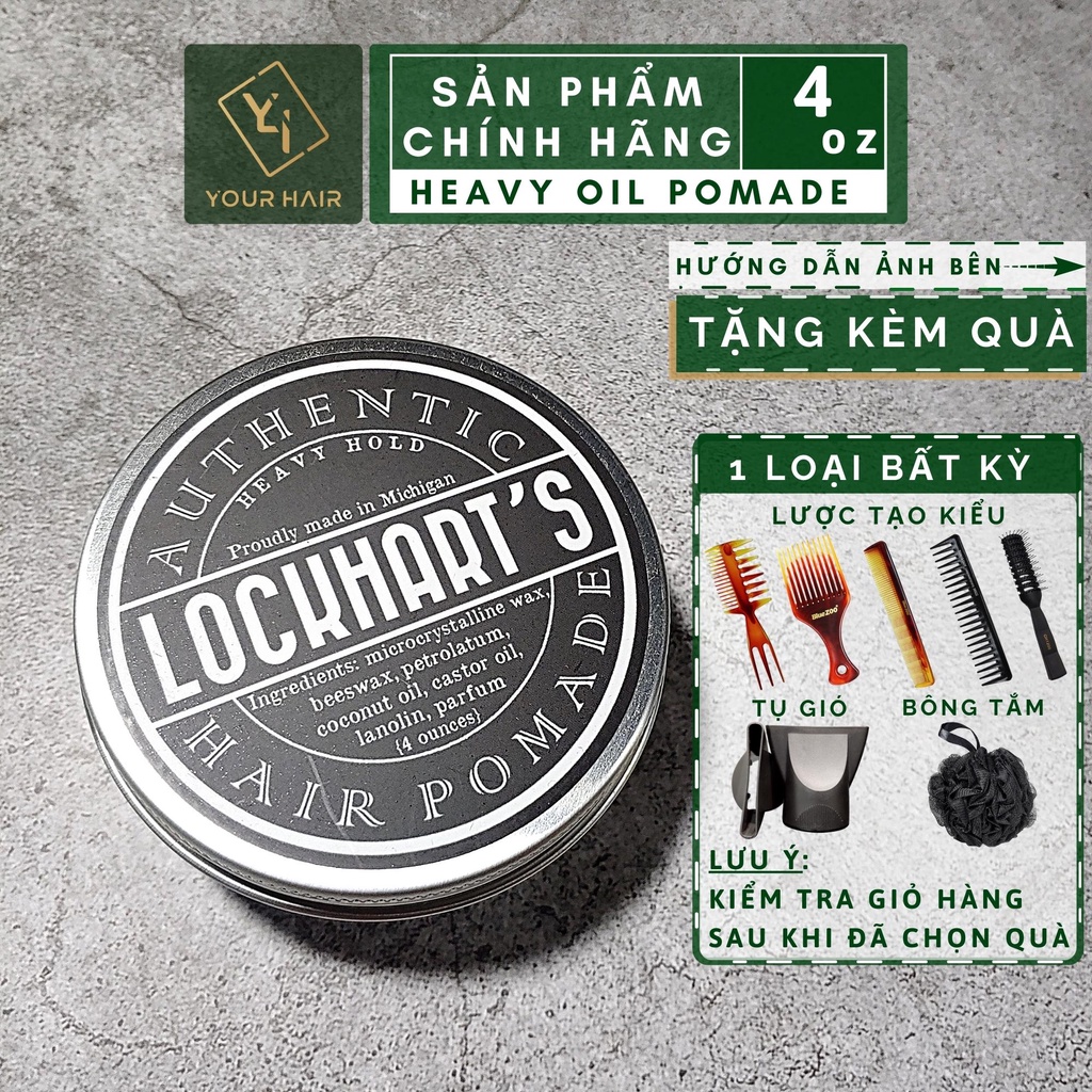 Sáp tạo kiểu LOCKHART'S HEAVY HOLD POMADE - 113g