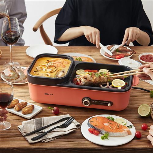 Bếp Nướng Kèm Lẩu Mini 2In1 Thương Hiệu BEAR DKL-C12D1