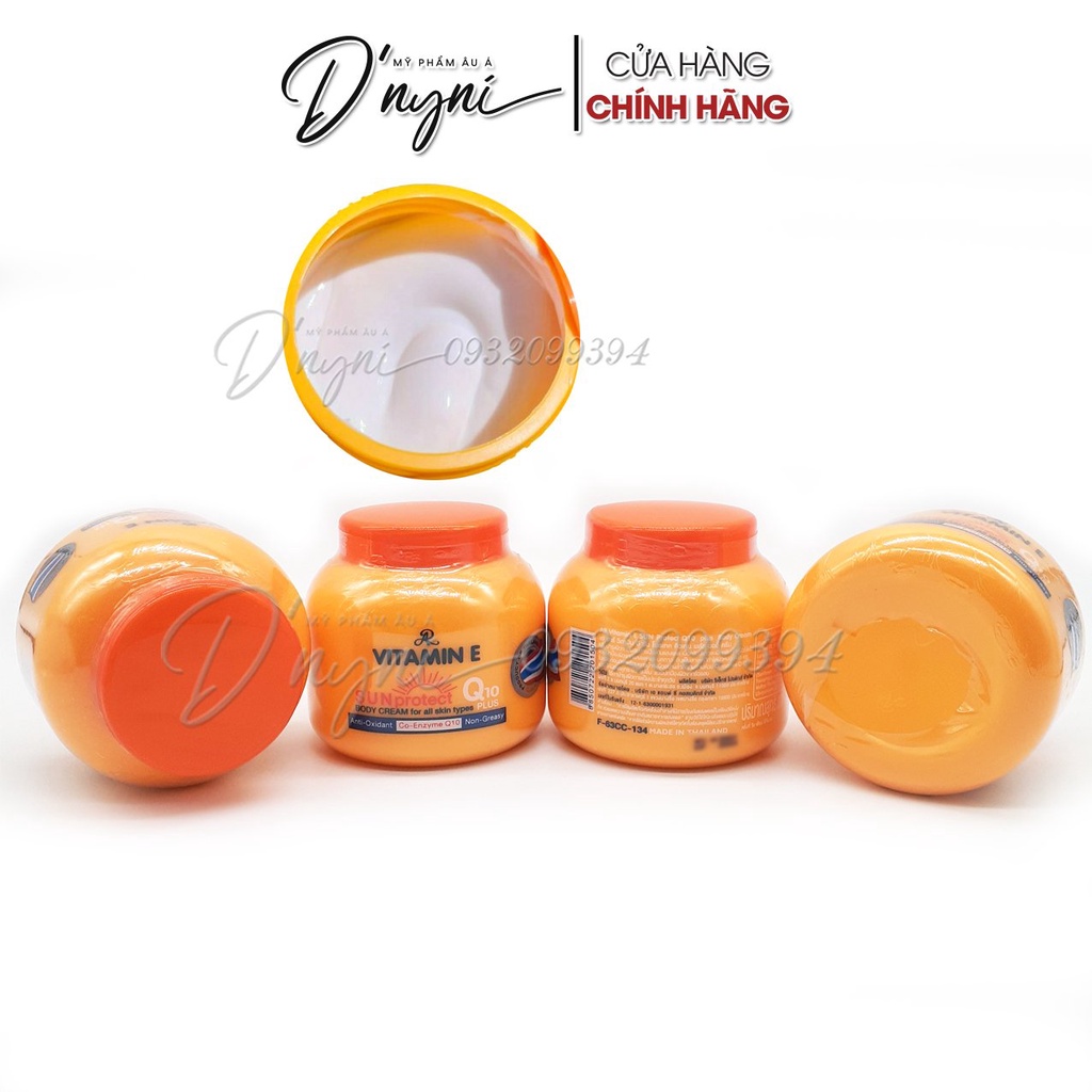 Kem Dưỡng Trắng Chống Nắng Toàn Thân Vitamin E AR SUN Protect Q10 Plus Body Cream 200g Thái Lan