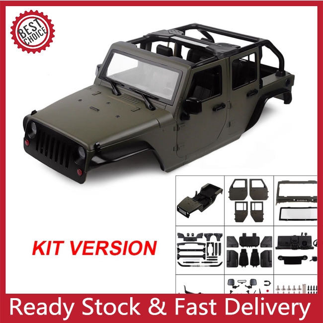 Unassembled Kit  313mm Wheelbase Convertible Open Car Body Shell  for 1/10 RC Crawler Axial SCX10 90046 Jeep Wrangler – Đồ chơi trẻ em