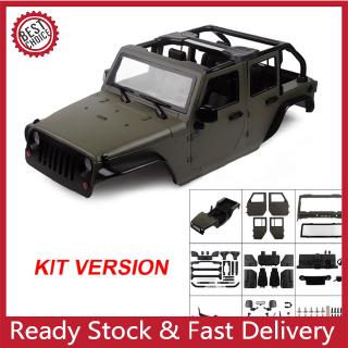 Unassembled Kit 12.3inch 313mm Wheelbase Convertible Open Car Body Shell for 1/10 RC Crawler Axial SCX10 90046 Jeep Wrangler