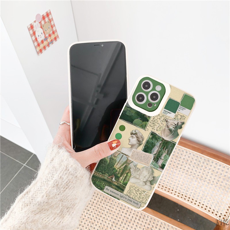 Ốp lưng iphone 13Promax/Pro viền vuông tranh hội họa nghệt thuật ốp điện thoại 6/7/8plus/x/xr/xs/xsmax/11/12/pro/promax