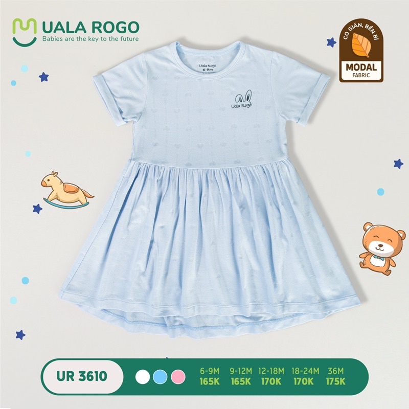 VÁY BÉ GÁI SIZE 6-36M MODAL UALAROGO