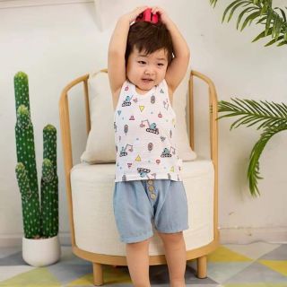 Áo ba lỗ sợi tre bé trai gái