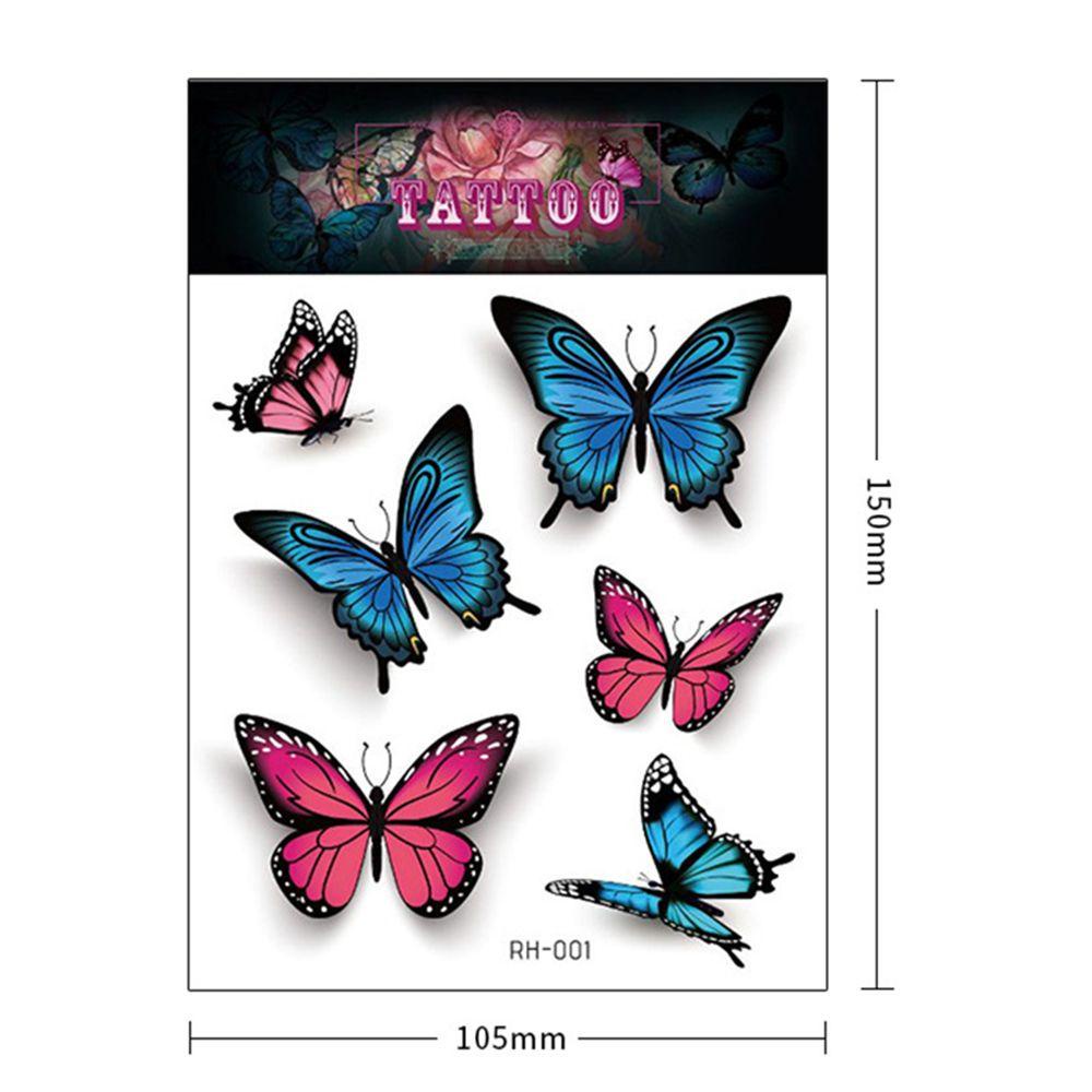 Set 1 / 12 Tấm Hình Xăm Dán Hình Bươm Bướm Độc Đáo Thời Trang