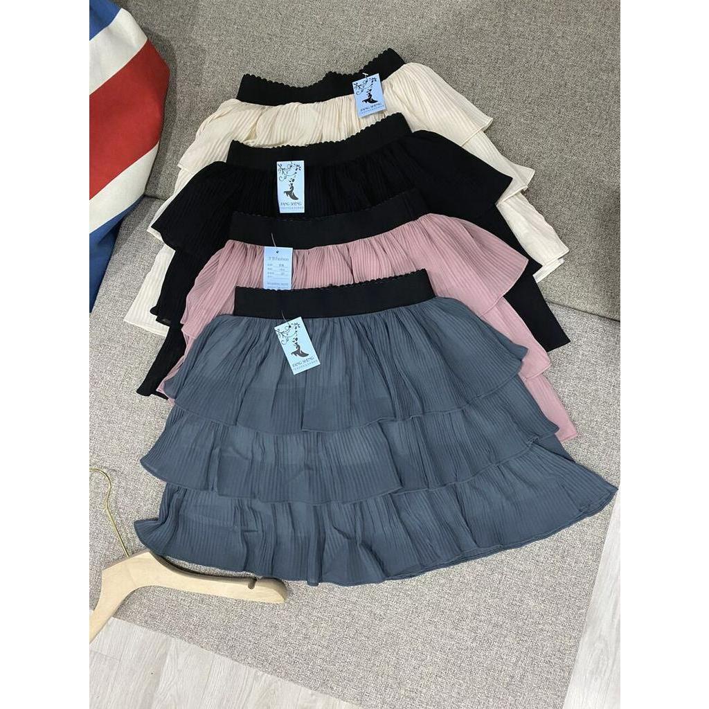 Chân váy xòe tầng dáng ngắn - Chân váy 3 tầng xoè