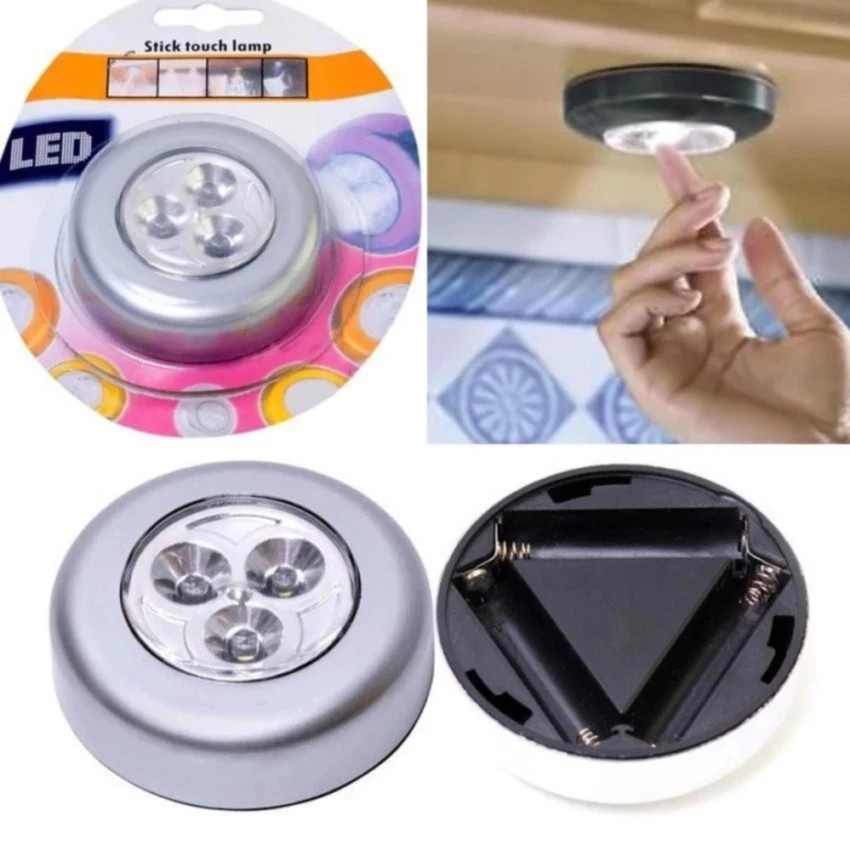 Đèn Led Siêu Sáng 3 bóng không dây, siêu sáng cực lâu, siêu bền, dán tường, dán phòng ngủ, phòng làm việc, xe ô tô
