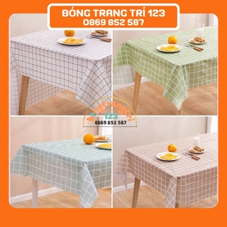 Khăn Trải Bàn Vintage Kẻ Caro Không Thấm Nước Có Thể Tái Sử Dụng