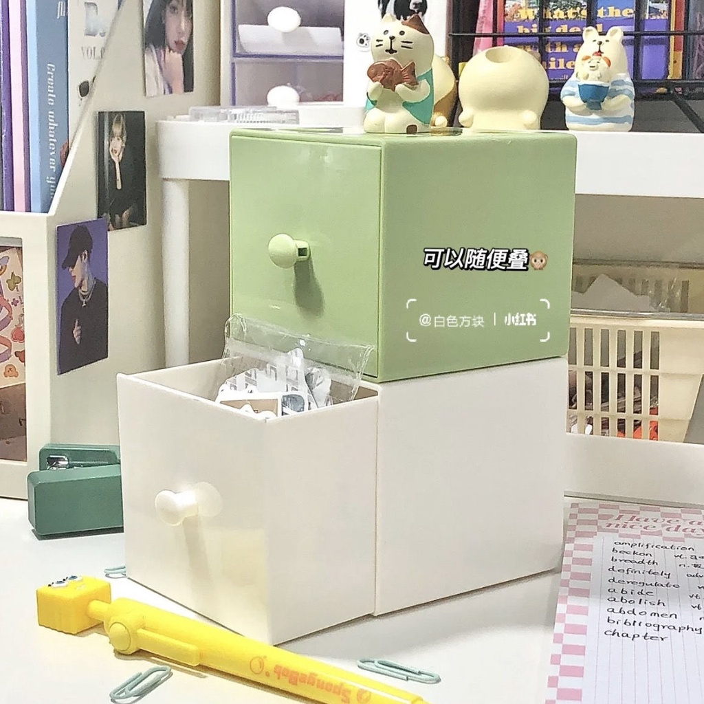 Hộp Lưu Trữ Macaron Màu Trong Hộp Lưu Trữ Máy Tính để Bàn Cô Gái Trái Tim Hộp Lưu Trữ Hình Vuông Lưu Trữ Những Thứ Nhỏ Có Thể được Xếp Chồng Lên Nhau Một Cách Tự Do