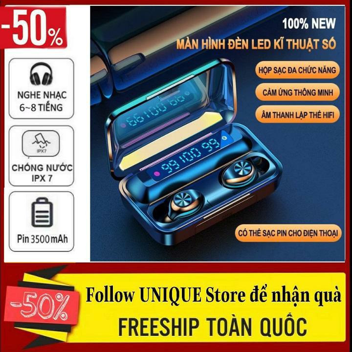 Tai Nghe Bluetooth AMOI F9-10 PRO TWS Không Dây | nút cảm ứng | Hiển thị % pin, Dung Lượng 3500Mah