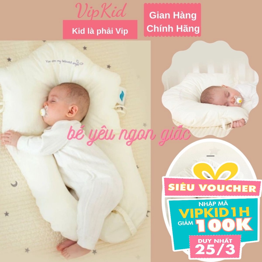 Gối chữ U cho bé Carekids vừa làm gối chống bẹp đầu gối ôm gối chặn cho bé ngủ ngon chống giật mình Vipkid