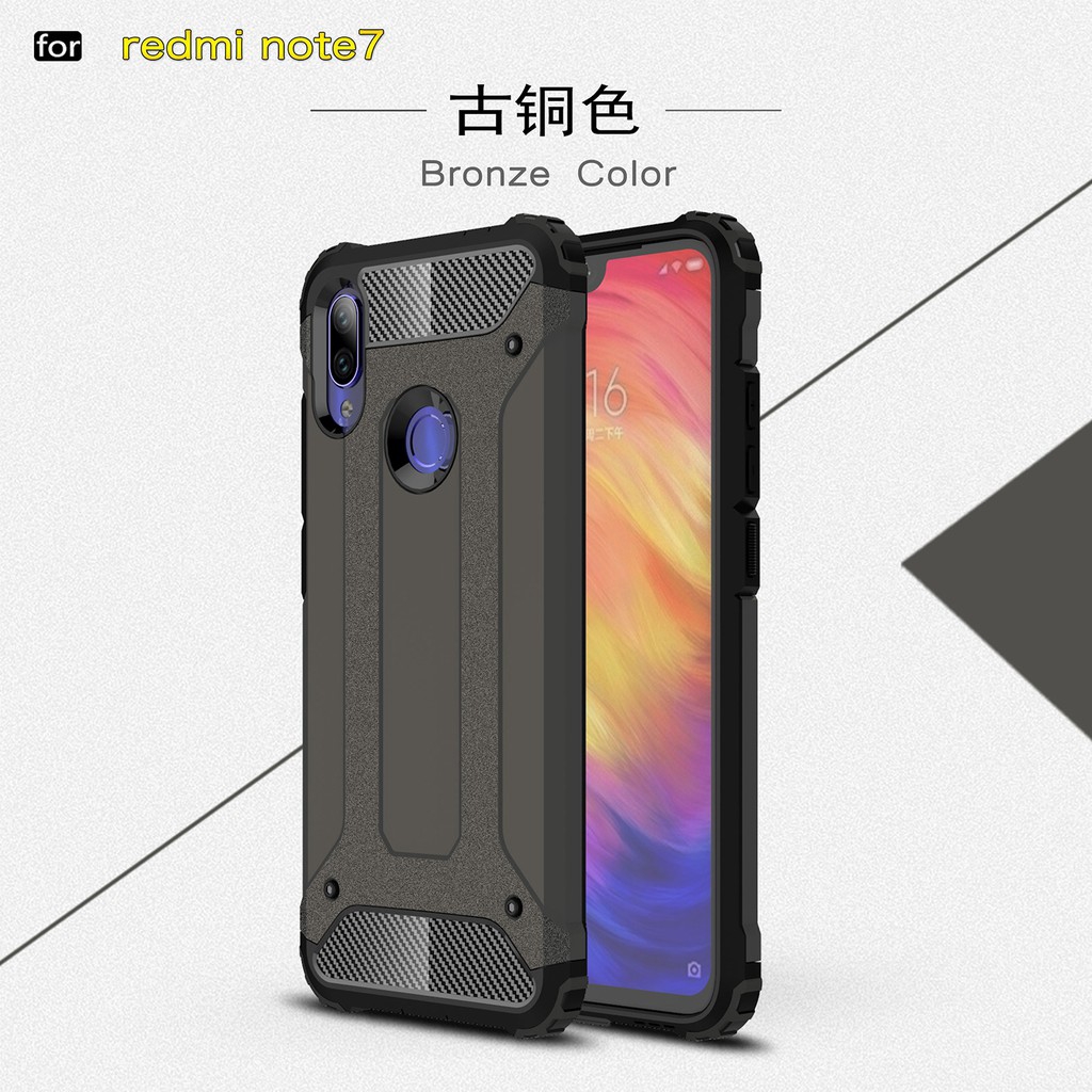 Xiaomi Redmi Note 6/Note 6 Pro/Note 7 Armor Protection TPU+PC Hard Phone Case