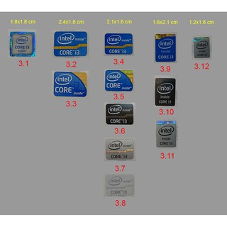 Tem Intel Core i3 / Tem dán máy tính ( Sticker ) PC Laptop