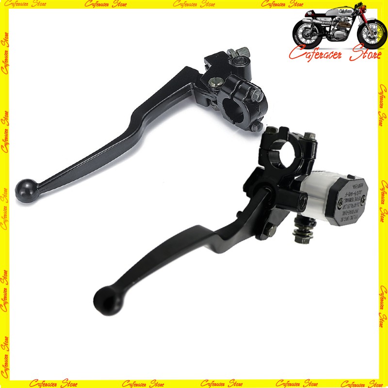 Bộ tay côn và tay phanh cốc dầu vuông chuyên độ xe cafe racer