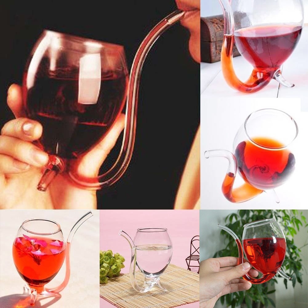 The Vampire Wine Glass Comes With A Super Convenient Mouth