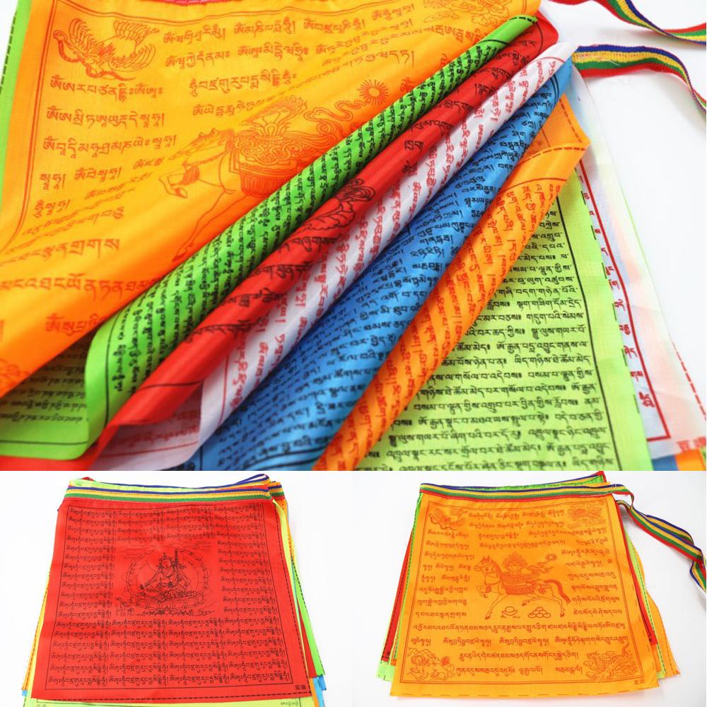 CONOPERY Set 20 Lá Cờ Phật Giáo Bằng Lụa Nhân Tạo Trang Trí Sân Vườn