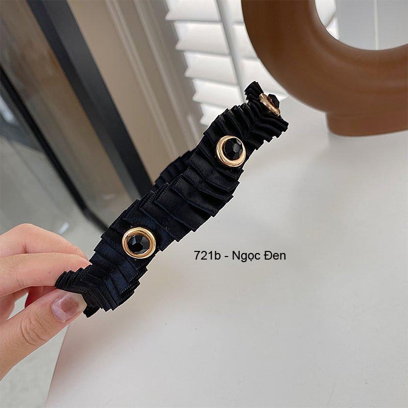 (0721) Bờm Tóc Tiểu Thư Hàn Quốc Vải Gấp Sang Trọng