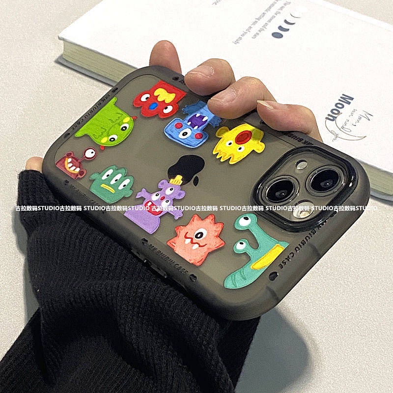 Ốp điện thoại silicon mềm bo góc in quái vật thích hợp cho Iphone13 Apple 11 12 Xs X/XR RNIV