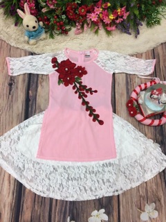 Set áo dài cách tân mẹ và bé