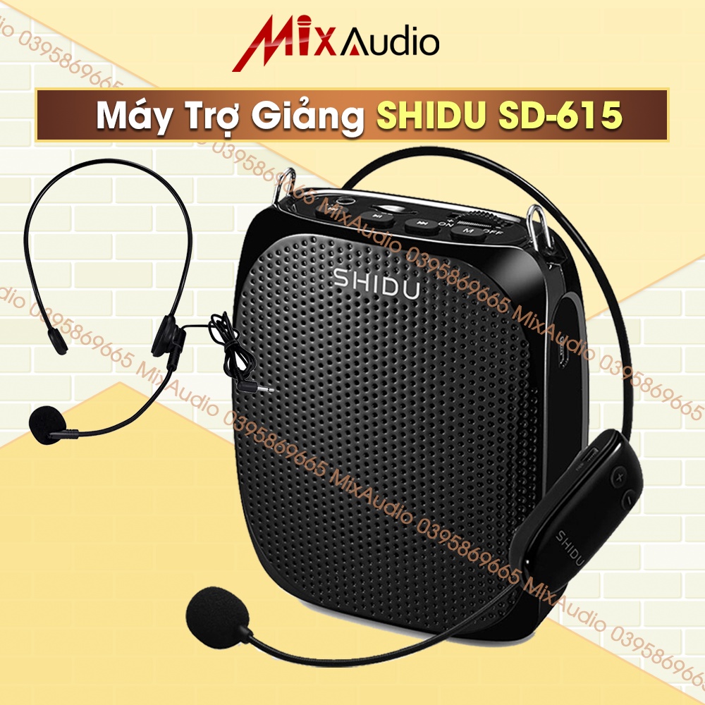 Máy Trợ Giảng SHIDU SD-S615 Không Dây Sóng UHF, Có Dây, Âm lượng lớn 10W, Bảo hành 12 Tháng