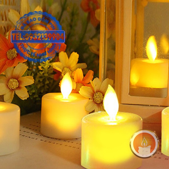 Nến điện tử tealight tim lắc lư [KÈM SẴN PIN]