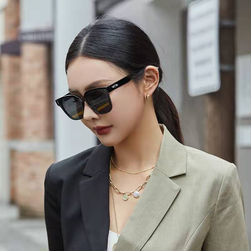 Kính Mát Gọng Vuông Lớn Thời Trang Đường Phố Hàn Quốc Cho Nữ