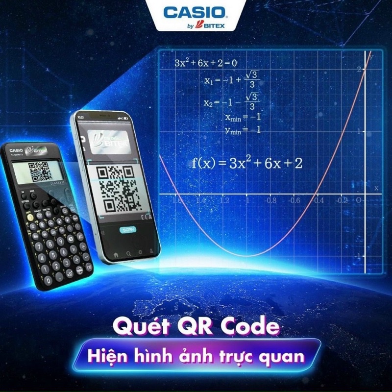 Máy tính Casio FX-880BTG thế hệ mới nhất 2022