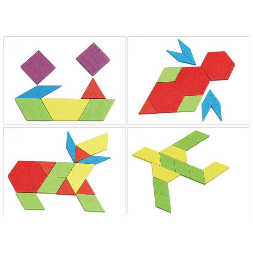 Bộ ghép hình Pattern block 155 miếng ghép