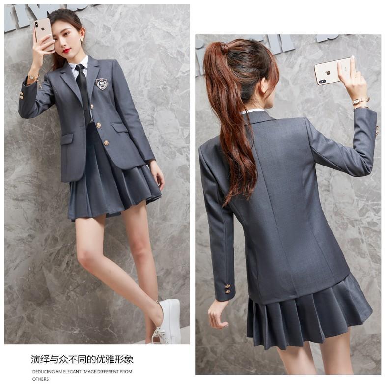 Small Suit Outfit Female Spring and Autumn Japanese Style College StyleJKUniform Kindergarten Teacher College Student School Uniform Pleated Skirt Suit【5Month28Day After】