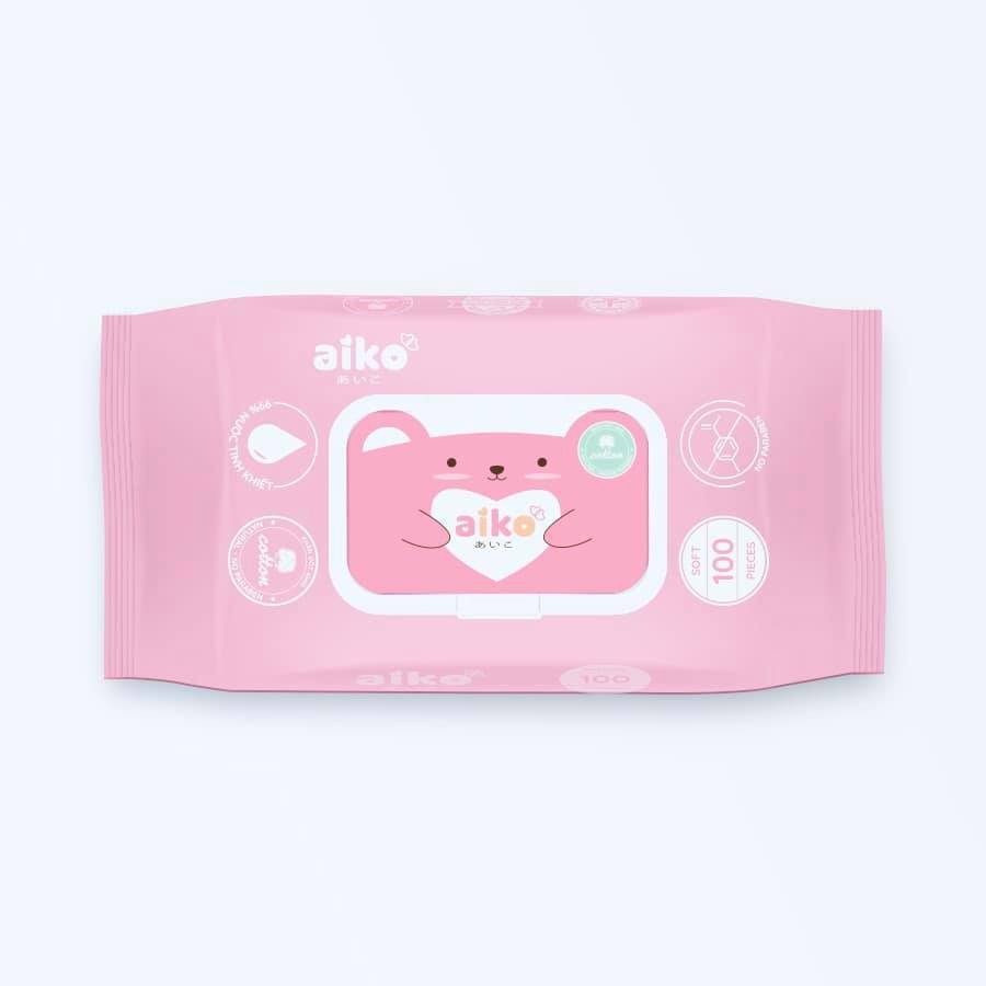 KHĂN ƯỚT CHO BÉ AIKO 100 TỜ
