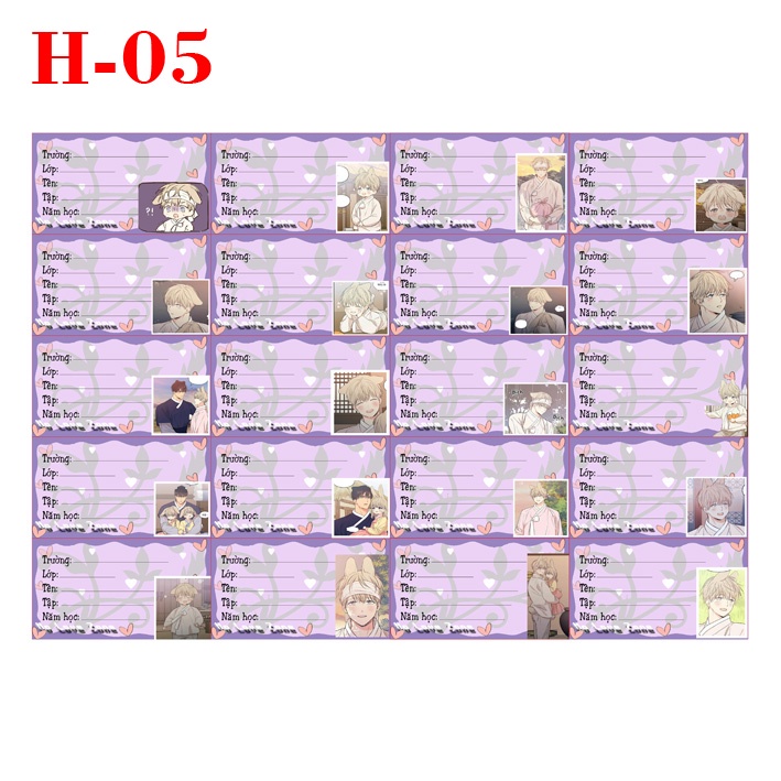 Nhãn vở anime No LOve Zone