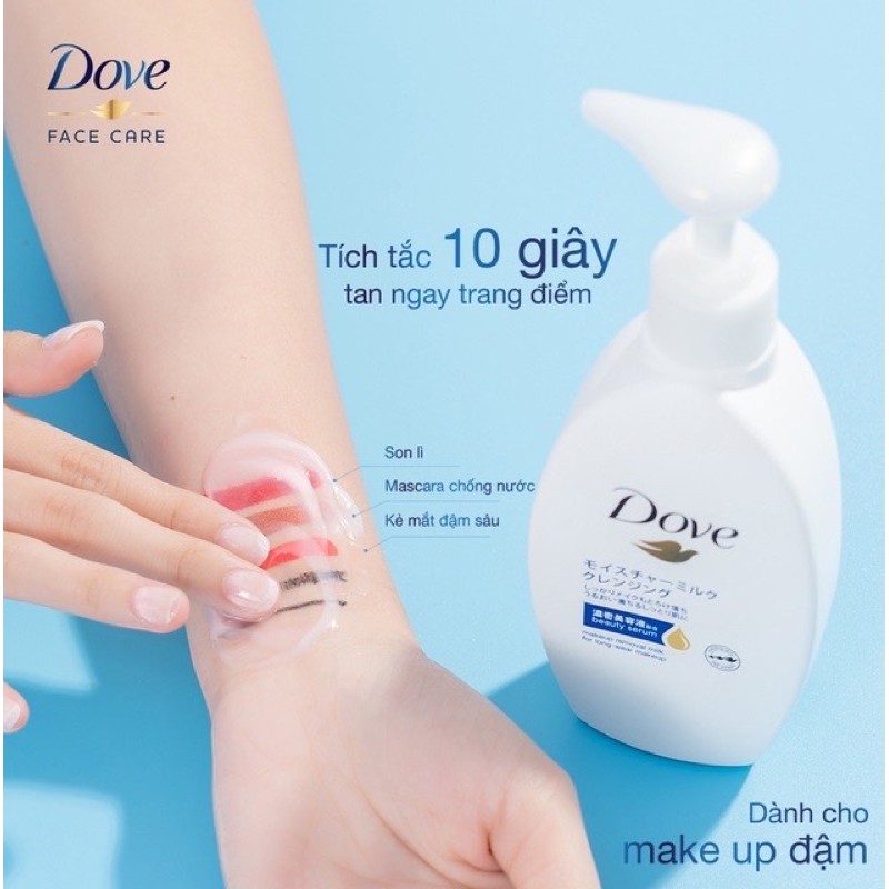 Sữa tẩy trang Dove hàng Nhật Bản 195ml