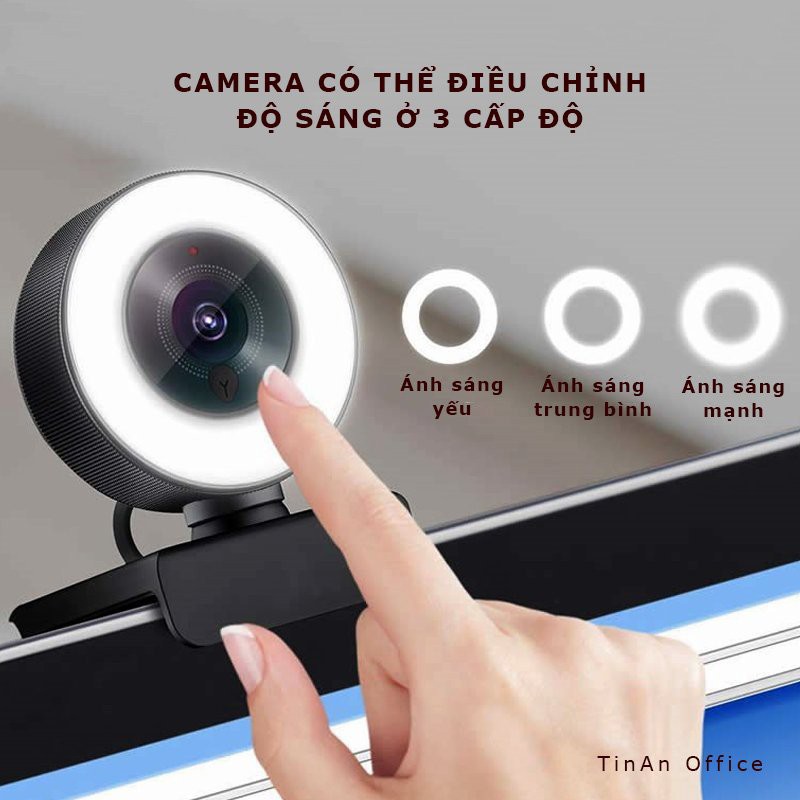 [ 4K/1080P,Micro Digital ]Webcam 4K  3840 x 2160,làm đẹp ánh sáng lấp đầy LED,Sử Dụng Để Gọi, Dạy Học Trực Tuyến, Hội Ng