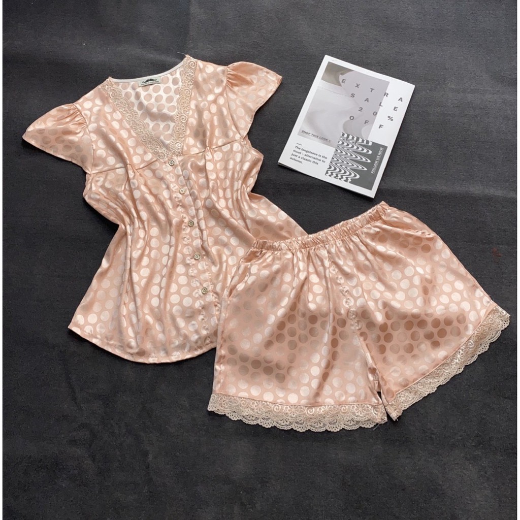 Đồ Ngủ Nữ Pijama Mặc Nhà Đùi Xinh Xắn Lụa Quảng Châu | BigBuy360 - bigbuy360.vn
