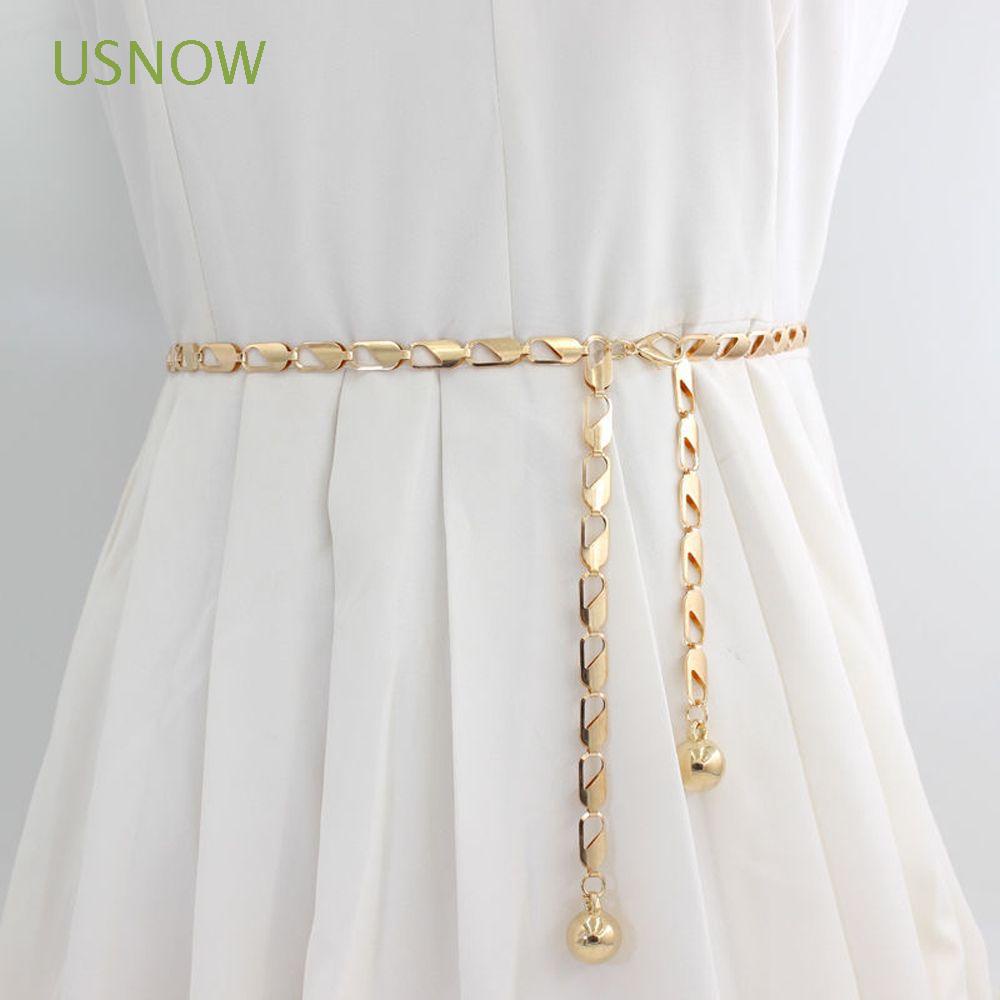 Thắt Lưng Dây Xích Mảnh Dáng Dài Phối Tua Rua Trang Trí Đầm Cho Nữ
