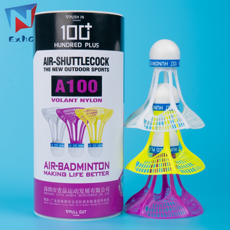 Bộ 3 Quả Cầu Lông Bằng Nylon Chống Gió Dùng Luyện Tập Ngoài Trời