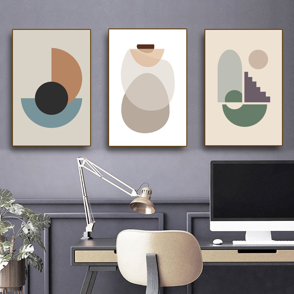 Tranh treo tường trang trí trừu tượng siêu đột phá hiện đại Mon'decor - tặng kèm đinh chuyên dụng