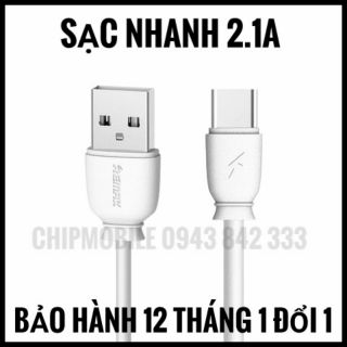 Cáp sạc Type C Remax Rc-134a