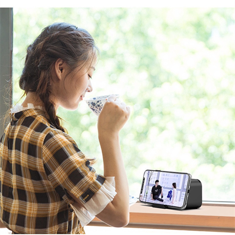 Loa Bluetooth Đồng Hồ Amoi G5 Không Dây Nghe Nhạc Làm Đèn Ngủ Màn Hình Soi Gương