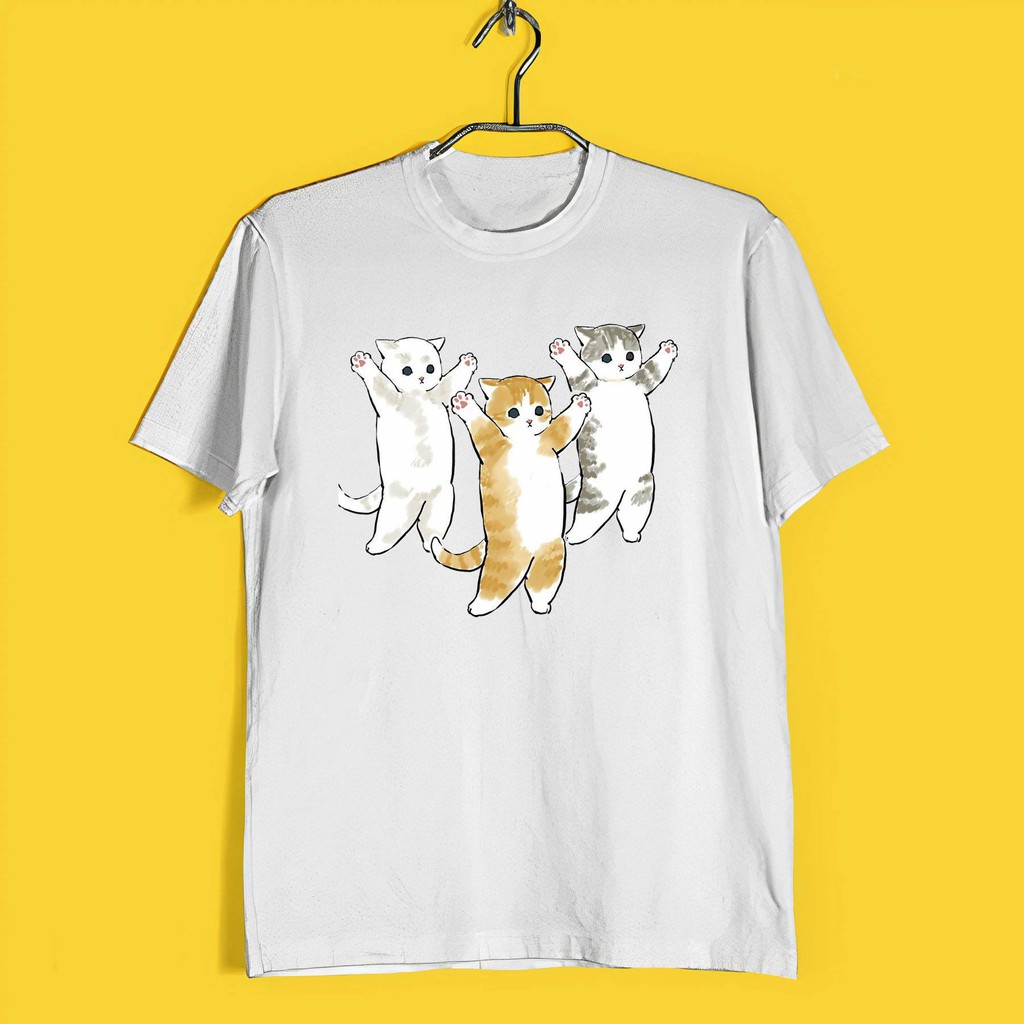 Áo thun cotton in hình mèo cute AM02