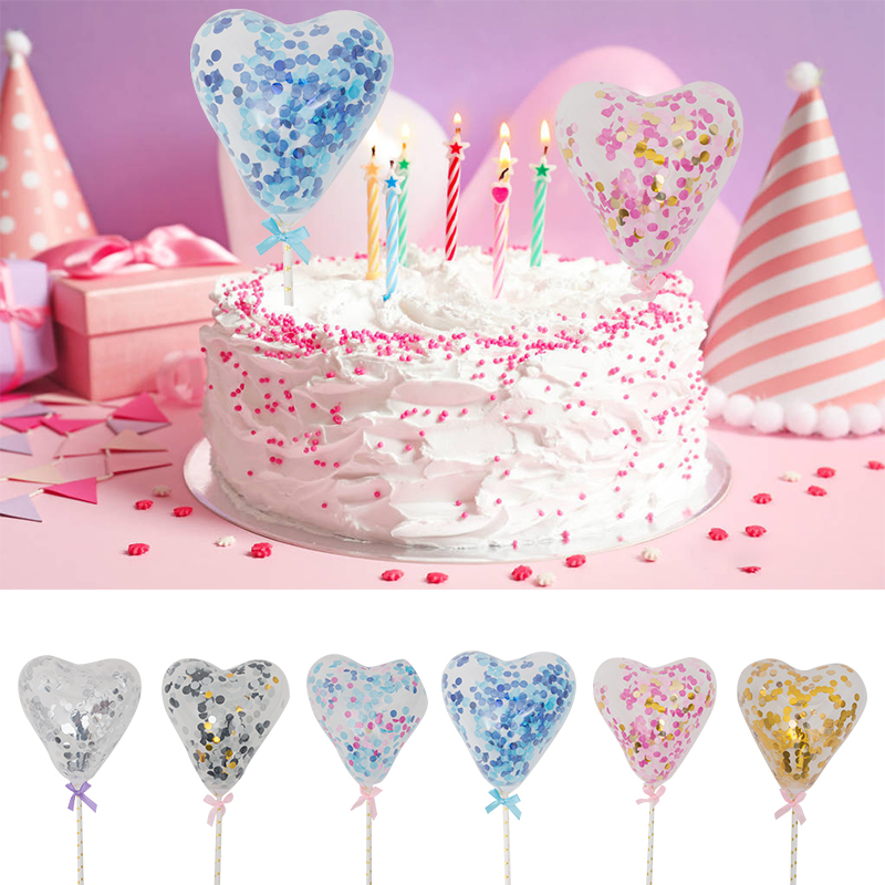 Phụ kiện trang trí bánh kem sinh nhật bằng acrylic hình bong bóng dễ thương