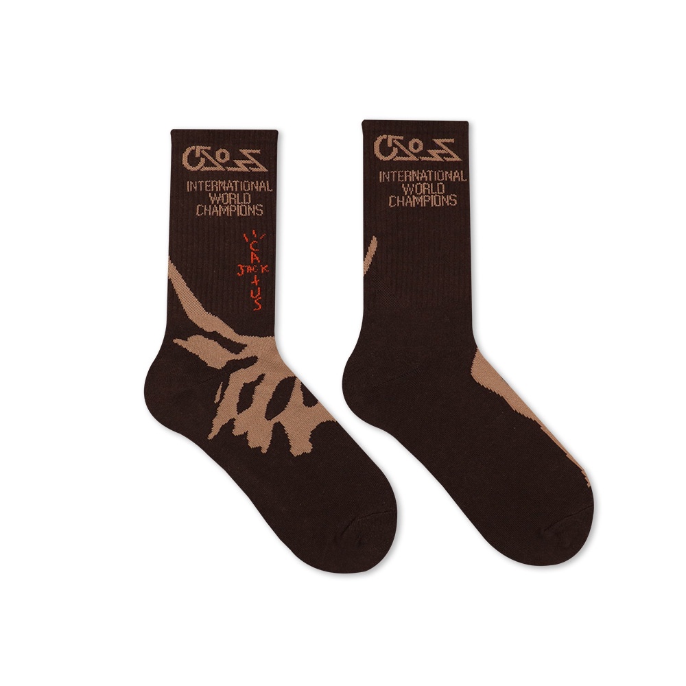 Vớ travis scott vải cotton cổ cao in họa tiết thời trang cho nam nữ