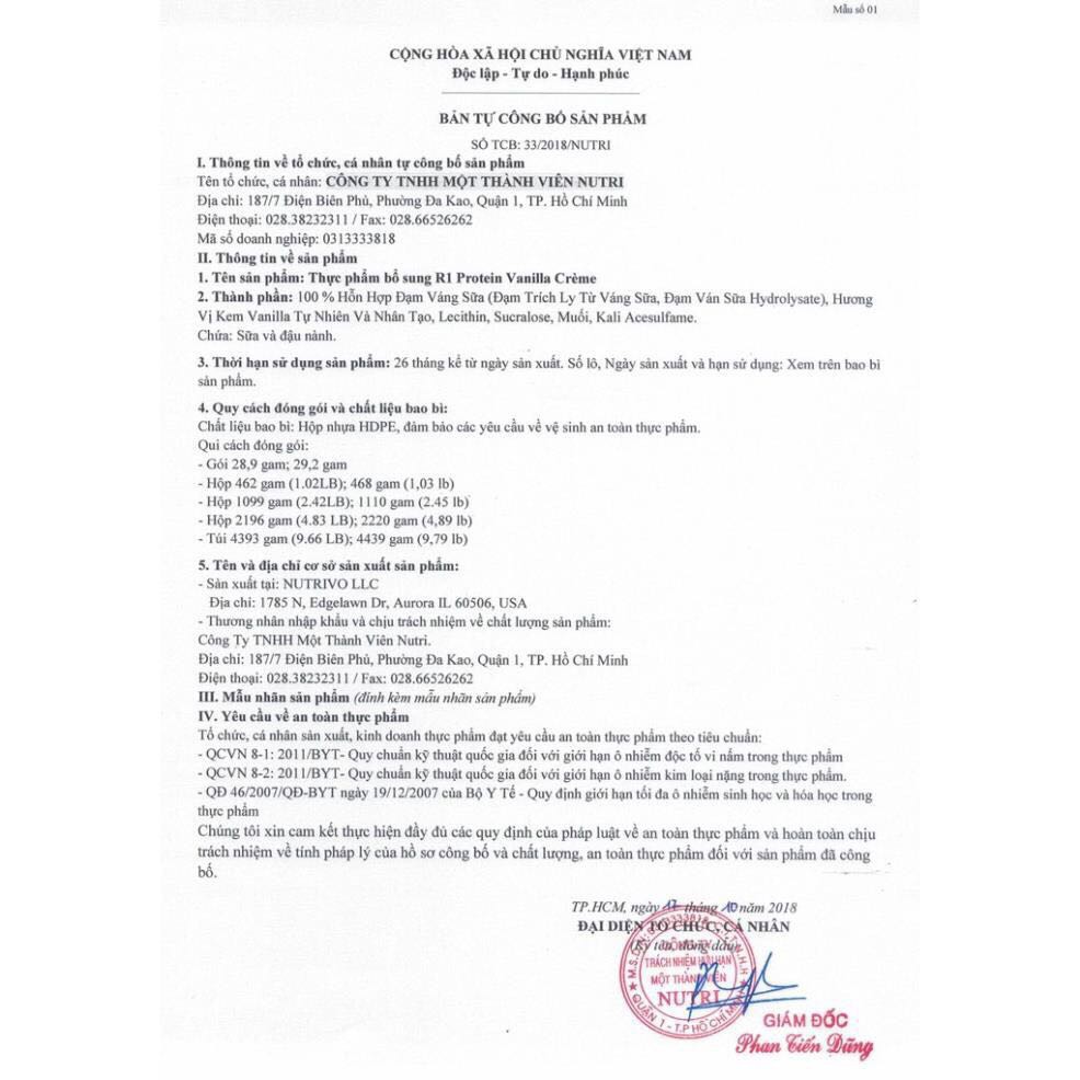 Rule 1 Protein Thực Phẩm Hỗ Trợ Phát Triển Cơ Bắp 10Lbs (4.576Kg) - Chính Hãng